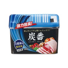 KOKUBO 炭番 凝膠型 備長炭 活性碳 薄型 除臭劑, 150g, 1個, 冷藏用(藍蓋)