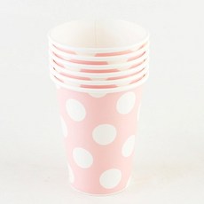 21번 종이컵 7온스 6입 [빅도트 핑크], 1개입, 단품