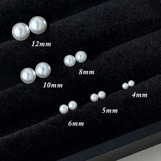 실버925 은침 데일리 진주 귀걸이 (6 size)