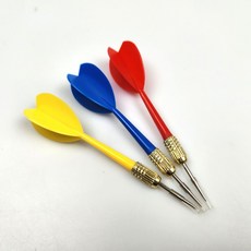 다트 게임 풍선 터뜨리기 플라스틱 화살 바늘 깃털 다트핀 놀이 용품, 레드, 1개