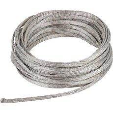 8m 3mm 꼬임 주석 도금 구리선 접지 및 소음 감소용 평면 유연 리드선 두께 0.8mm, 1개, 백금