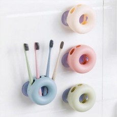 아트박스/와인앤쿡 도넛 L흡착 칫솔꽂이 1개(색상랜덤), 본품