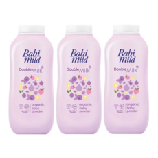 Babi Mild Powder 태국 베이비마일드 베이비 파우더 160g, 3개, Double Milk 160g