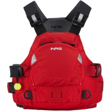NRS Ninja Pro PFD 獨木舟救生衣 輕量舒適 高浮力安全保障 多功能口袋設計 水域活動必備, 紅色,M/L