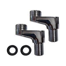 淋浴龍頭大灣腳 可調式曲腳 4分轉6分轉接頭 一對, 大曲腳【二顆】無修飾蓋