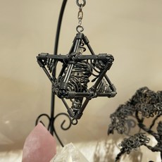 覺定幸福 無極星梅爾卡巴星體金屬編織六芒星大衛星奈米銅，提升空間能量，帶來幸福與美好