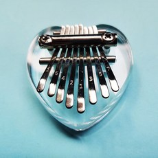 휴대용 포켓피아노 미니 절묘한 칼림바 펜던트 손가락, 하트 크리스탈(8톤), 1개
