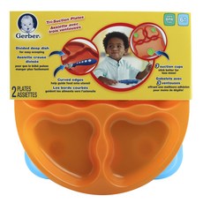 Gerber 嘉寶 三吸盤嬰兒餐具, 2件, 藍色、橙色