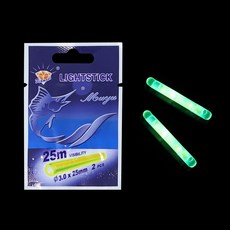 분말케미 3mm 일자케미 야광 라이트 바다 민물 낚시, 1개