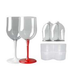 감성 캠핑와인잔 휴대용 피크닉 미니 아웃도어 안깨지는 보소코리아 1인용 캐리어세트, 블랙, 1인용(1인용캐리어+와인잔1P), 1개