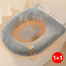 더앤모어 사계절 부드럽고 따뜻한 극세사 변기커버, 2개, 회색