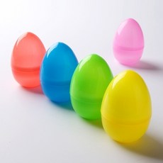 아트랄라 레인보우에그 (4개) 플라스틱뽑기통 캡슐통 빈계란통 부활절 계란보관통, 단품