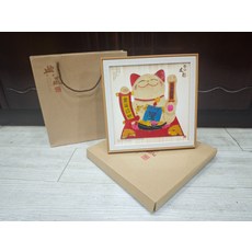 招財貓 皮影 牛皮 手工上色 居家擺設 送禮, 如圖所示, 1個