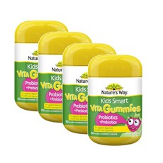 네이처스웨이 키즈 스마트 비타 구미스 프로바이오틱스 구미 젤리 Nature's Way Kids Smart Vita Gummies Probiotic, 90정, 4개