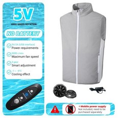 선풍기작업복 여름용 냉각 팬 의류 팬이 포함된 휴대용 에어컨 조끼 가볍고 통기성, L, 9)2