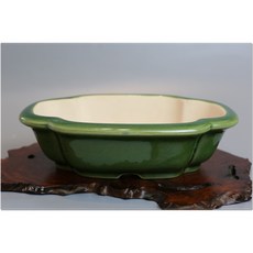 【小樹安每】中國盆缽-宜興綠釉木瓜鉢22cm，特色沙拉碗/水果碗，餐桌美學首選, 1個