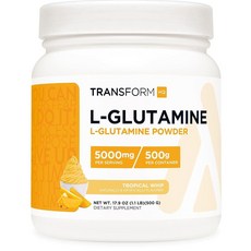 TransformHQ L-글루타민 파우더 500g(트로피컬 휩) - 글루텐 프리 GMO 프리, TransformHQ L-글루타민 파우더 500g(트로, 500g, 1개