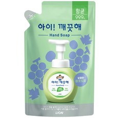 아이깨끗해 항균 폼 핸드솝 리필형 청포도, 450ml, 1개