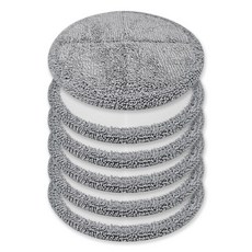 물걸레 청소기 무선 파워스윙 휴스톰 보아르 청소포 원형 도톰한 극세사 걸레 19~20cm 호환, 6개, 회색