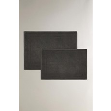 ZARA 코튼 욕실 발매트 - 다크 그레이, 50 x 70 cm