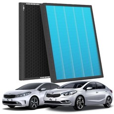 1+1 PM 0.3 에어컨필터 활성탄 블루 초미세먼지, 2개, K3 YD (12~18) [FCP-11]