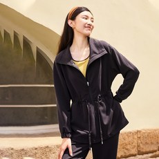 QUEEN YOGA 瑜伽空氣層中長款高領外套