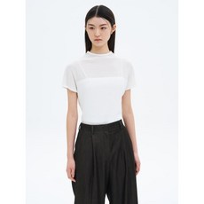 매장정품 에잇세컨즈 8SECONDS 텍스쳐드 하프 슬리브 탑 블라우스 화이트 325365LY11 108956