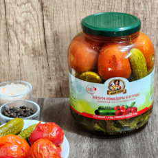 마리아나 오이&토마토 피클 병조림 대용량 러시아식 먹거리, 1.43kg, 1개