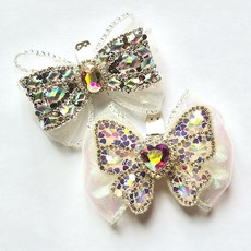 화이트 하얀색 큐빅 코사지 아동 파티구두 장식 메리제인 탈부착 리본장식 키즈 여아용