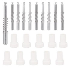 캡이 있는 창문 스크린 플런저 래치 10개 0.8cm x 3.8cm(5/32인치 x 1-1/2인치) 알루미늄 스크린 리테이너 핀 교체 클립 창 고정용, 캡이 있는 창문 스크린 플런저 래치 10개, 0.8cm