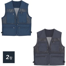 빌리언즈 여름 작업복조끼 망사 작업용 상의 일복 주머니 많은 원플러스원 빅사이즈