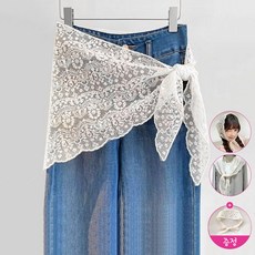 FANSYLI 레이스 힙커버 레이어드 레이스업 꽂자수 케이스 머플러 헤어스카프 두건 체형보정 망사 시스루 힙 커버 랩 스커트 사계절 2604JLL497