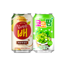 해태 갈아만든 배 코코팜 포도 3캔씩 뚱캔 340ml x 6캔