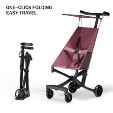 휴대용 초경량 접이식 외출용 여행용 유모차 가벼운, 1개, K. 보라색 + 측면 알루미늄 합금 프레임
