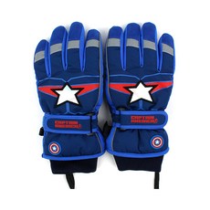 CAPTAIN AMERICA 滑雪手套冬季防寒男童手機觸控手套