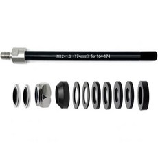 범용 스루 액슬 트레일러 히치 어댑터 Thule 자전거용 조절 가능 M12x1015175 157192mm 304 스테인리스 강 6061T6 알루미늄 축, M12x1.0（174mm）164-174