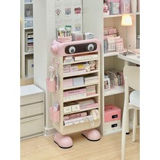 어린이 다층 책꽂이 책장 수납 선반 학생용 책정리 선반형, 1개, 블루 5단