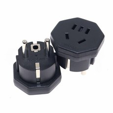 변환 어댑터 유럽형 돼지코 여행용 출장용, 블랙, 기본 색상