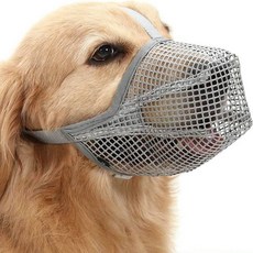 狗用防咬口罩 防誤食 寵物嘴套 360度透氣舒適 防亂叫 防咬, 1個, 灰色【全包圍嘴套】,XS（建議8-14斤）