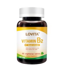 LOVITA 愛維他 緩釋型維生素B2素食錠100mg(90錠), 1個, 90顆