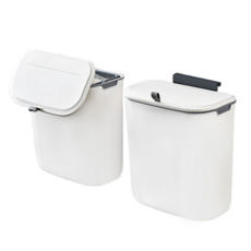 데일리프렌즈 걸이형 휴지통 싱크대 벽걸이 휴지통9L, 화이트, 1개