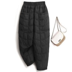 POMTOR 겨울 중년 여성 경량 패딩 바지 방풍 보온 부츠 팬츠