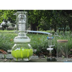 Felsted 菲仕德 蒸餾器 水晶玻璃純露機 家用精油提取器, 1個, 內球+精油分離器 4000ML