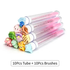 10/50Pcs 재사용 가능한 눈썹 브러쉬 튜브 교체 방진 해양 생물 스타일 메이크업, 1개
