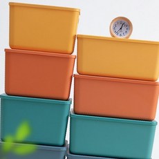 정리함 수납장 다용도 장난감 수납 박스 컬러, 1개, 중형_옐로우