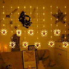 할로윈 LED 장식 조명 USB 줄조명, 거미, 1개