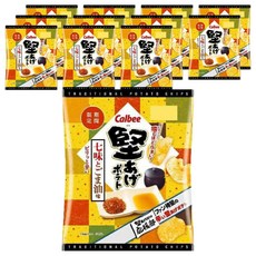 Calbee 卡樂比 厚切七味粉%芝麻油風味洋芋片, 12個, 60g