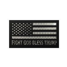 桃園出貨-FIGHT GOD BLESS USA紅外反射貼片美國旂斧頭激光切割魔鬼氈徽章 魔鬼氈臂章 士氣魔鬼氈, M00402-2 反光美國旗+FIGHT, 1個