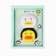 慢回彈解壓筆記本 創意學生手帳本 可愛卡通彩頁, 1個, 愛瘋鴨,128張彩頁【B6】