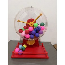 복권추첨기 번호추출기 로또추첨기계 복불복 숫자볼 선택기, 레드 핸드 셰이크(50볼), 1개